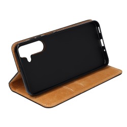 custodia a libro samsung A17 con porta carte di credito chiusura magnetica nera