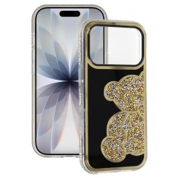 cover rigida per samsung A17 con orestto glitter oro