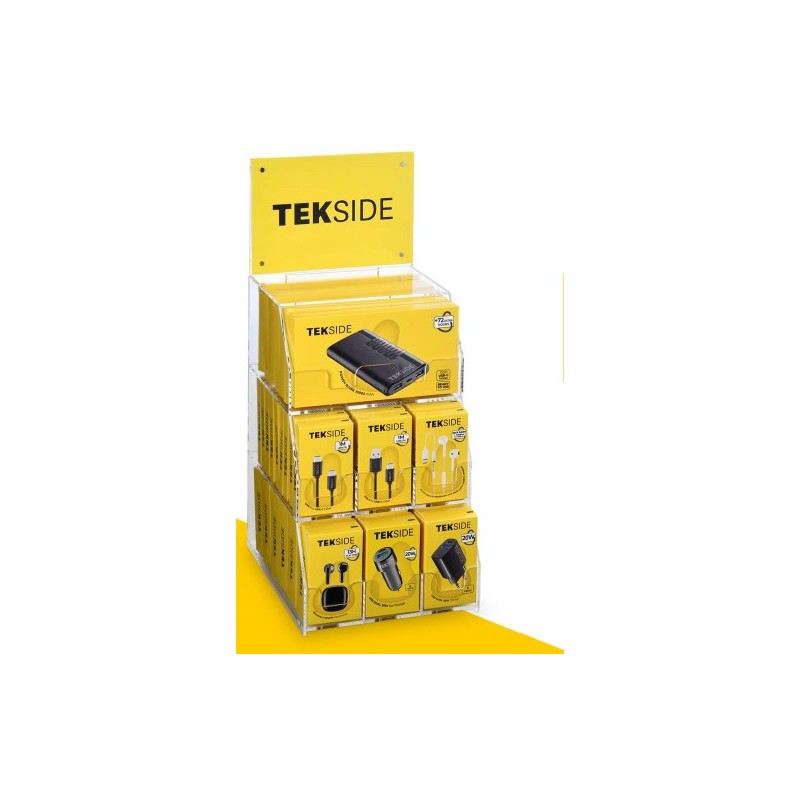 espositore da banco TECKSIDE assortitocon 46 accessori top seller
