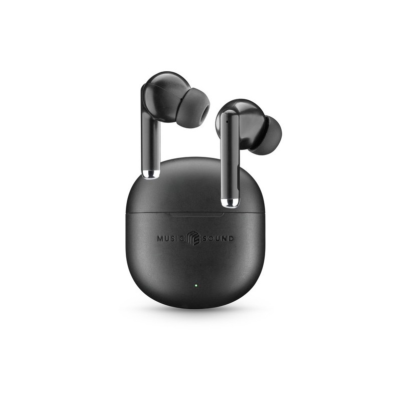 auricolare vivavoce bluetooth doppio con base di ricarica nero