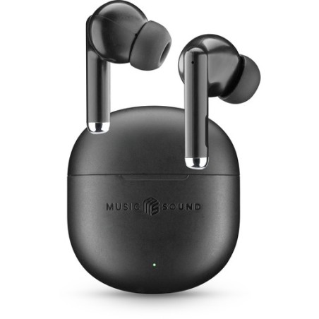 auricolare vivavoce bluetooth doppio con base di ricarica nero