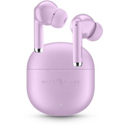 auricolare vivavoce bluetooth doppio con base di ricarica rosa