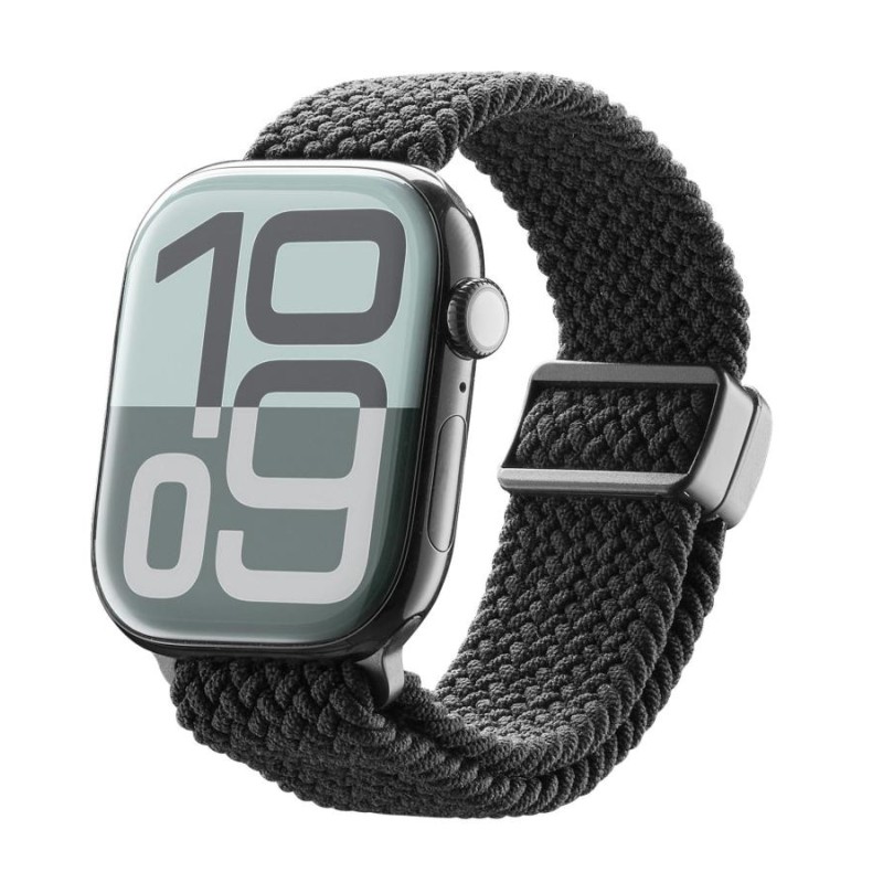 Cinturino in nylon intrecciato per Apple Watch 42 (S.1-2-)/44/45/46/49 mm nero