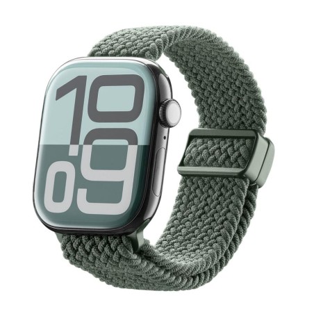 Cinturino in nylon intrecciato per Apple Watch 42 (S.1-2-)/44/45/46/49 mm verde