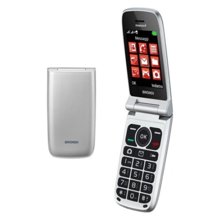 cellulare clamshell brondi dual sim silver