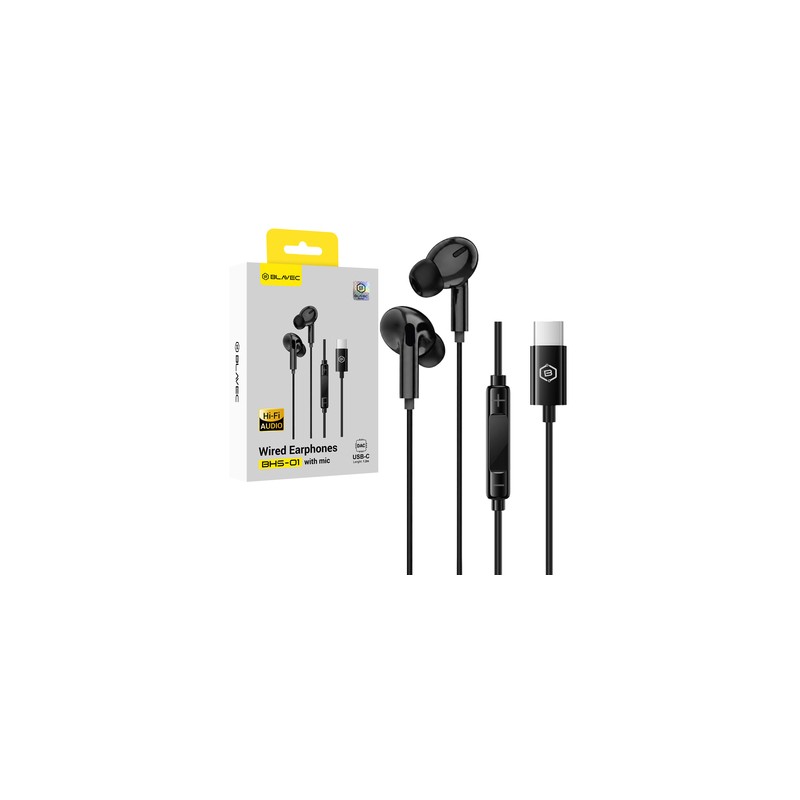 auricolare usb-c con controllo volume capsule nero