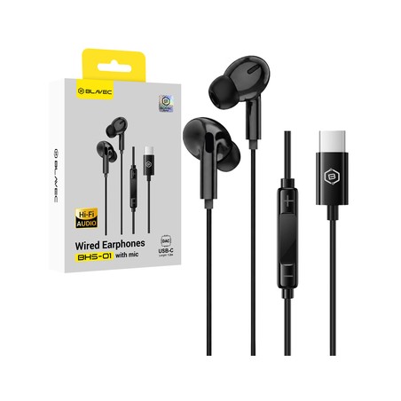 auricolare usb-c con controllo volume capsule nero