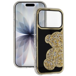 cover rigida per iphone 18 PRO / 17 PRO con orestto glitter gold