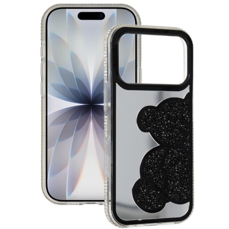 cover rigida per iphone 18 PRO MAX / 17 PRO con orestto glitter nero