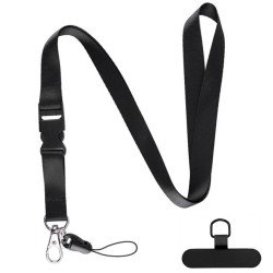 laccio portatelefono universale da collo black nero