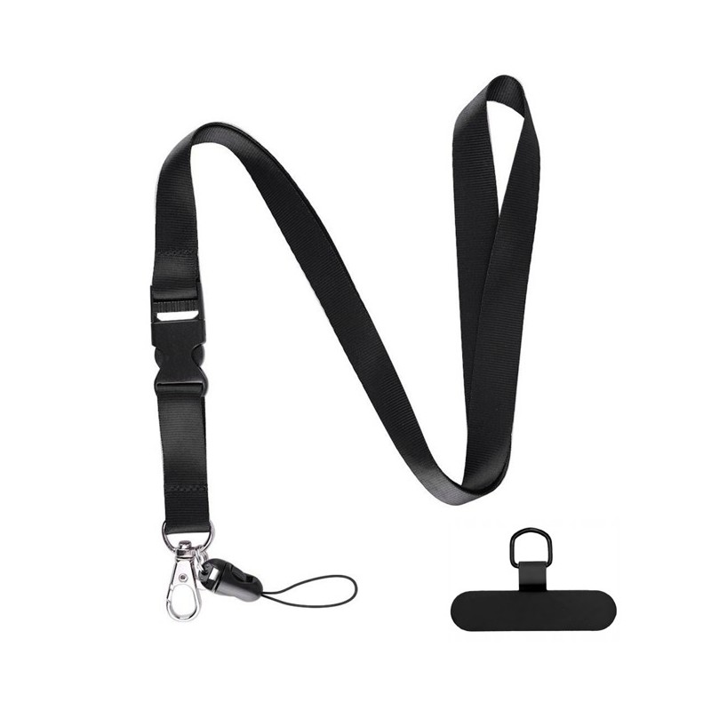 laccio portatelefono universale da collo black nero