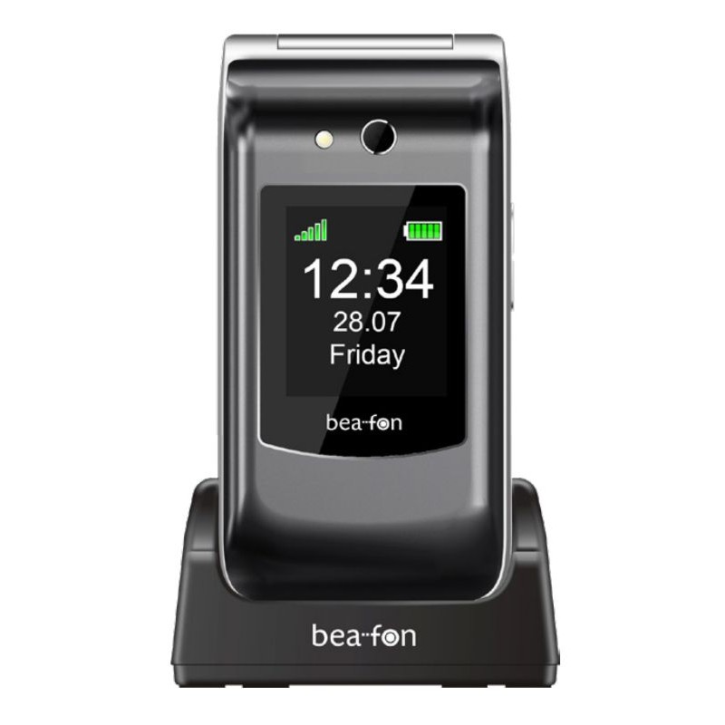 4G Flip Senior Phone, Dual Display 2,8 + 1,77,  Foto VGA, Bluetooth, SOS Key, jack 3,5mm, IP54, Type-C, odck di ricarica