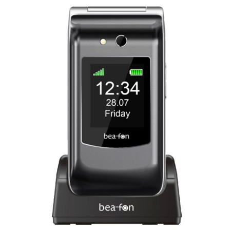 4G Flip Senior Phone, Dual Display 2,8 + 1,77,  Foto VGA, Bluetooth, SOS Key, jack 3,5mm, IP54, Type-C, odck di ricarica