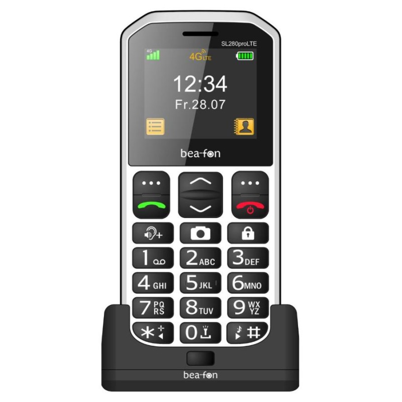 beafon SL280 PRO LTE senior phone 4G tasto SOS torcia radio FM base di ricarica