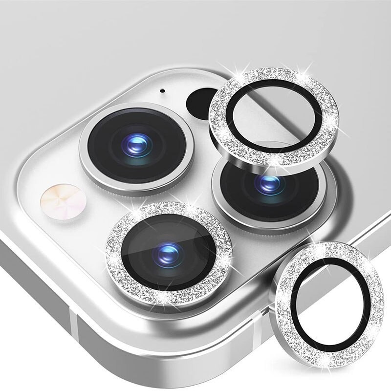 anello protettivo per fotocamere iphone 16 pro / 16 pro max diamond silver
