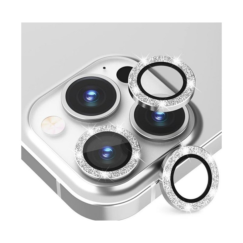 anello protettivo per fotocamere iphone 16 / 16 plus diamond silver