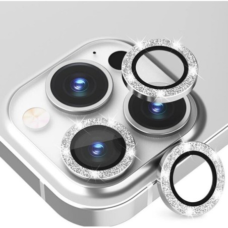 anello protettivo per fotocamere iphone 16 / 16 plus diamond silver