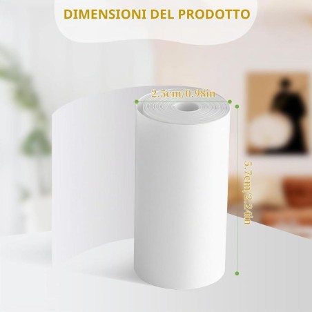10 rotolino per stampante termica  stampe in bianco e nero