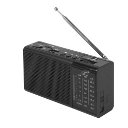Radio Portatile AM - FM con USB, TF, AUX, Mini Torcia LED e Batteria BL-5C ricaricabile