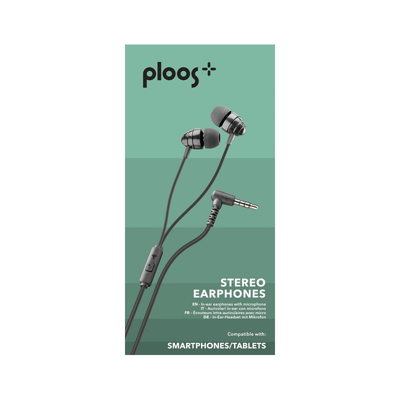AURICOLARI IN-EAR CON MIC UNIV. NERO