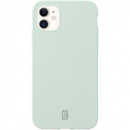 Custodia Silicone Sottile Per IPhone 12 6,1'' Verde Matcha - Antigraffio Con Microfibra Interna E Supporto Ricarica Wireless
