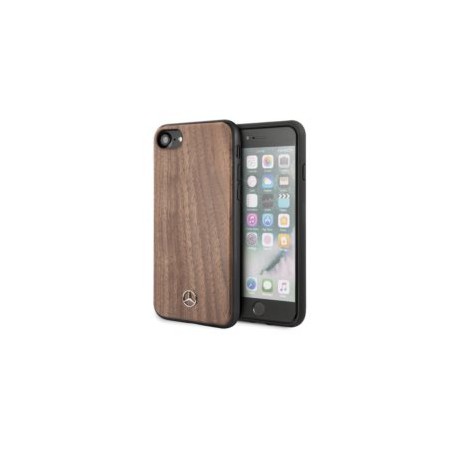 COVER WOOD MERCEDES BENZ APPLE IPHONE 6 / 6S /  7/ 8 / SE ( 2020 ) BROWN