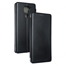 CUSTODIA BOOK MAGNETICA CON PORTA CARTE DI CREDITO PER XIAOMI REDMI NOTE 9 BLACK