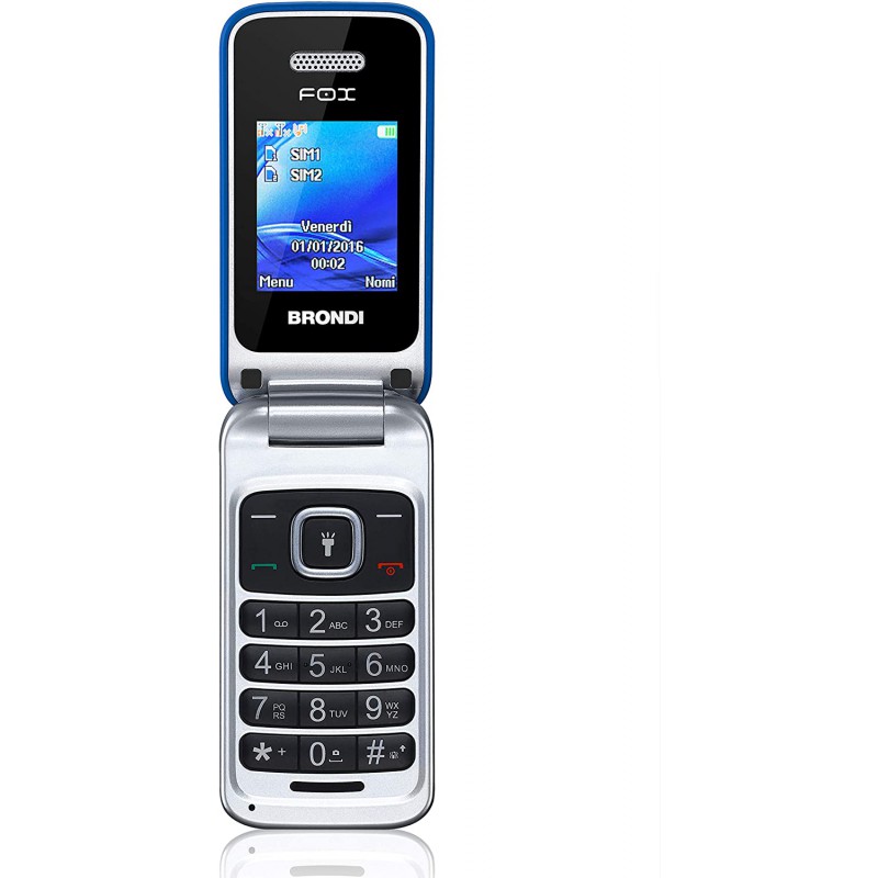 telefono cellulare brondi fox azzurro