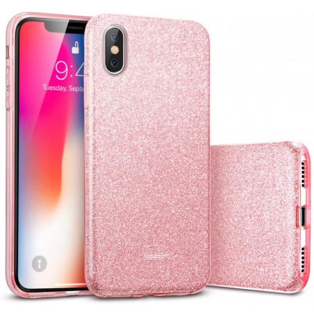 cover glitter iphone x / xs pink