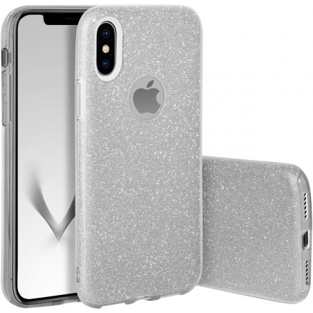 cover glitter iphone x / xs silver