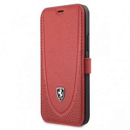 BOOK FERRARI IPHONE 12 mni VERA PELLE ROSSA