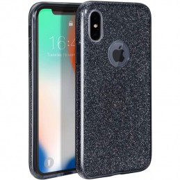 glitter shine cover con brillantini colore black per iphone 8