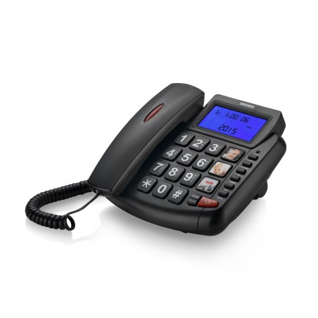 telefono fisso brondi bravo 90 lcd nero
