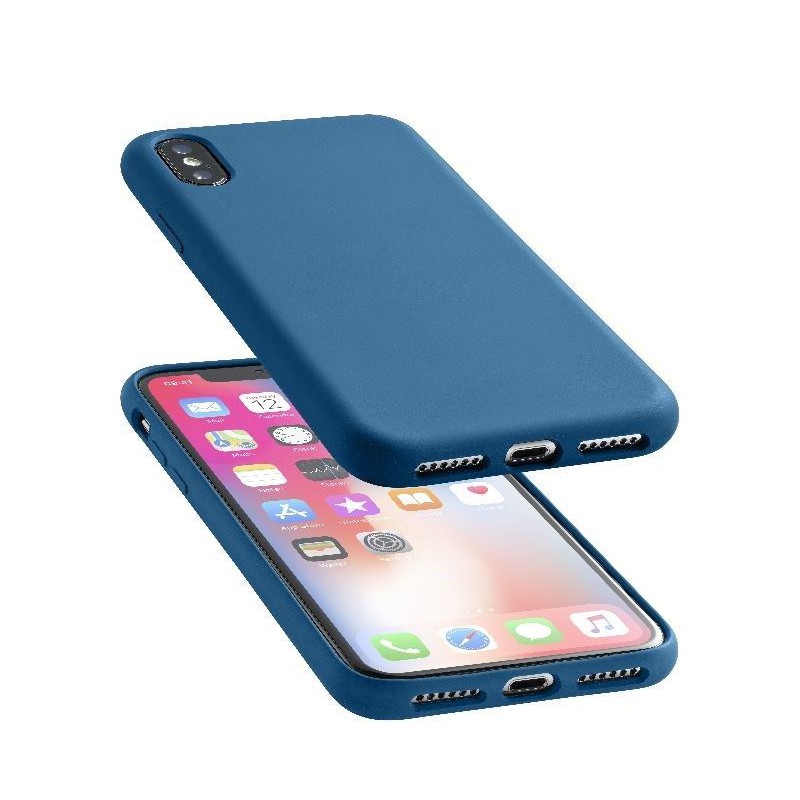COVER SOFT TOUCH IPHONE X / XS BLU