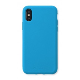 COVER SOFT TOUCH IPHONE XS / X AZZURRO FLUO