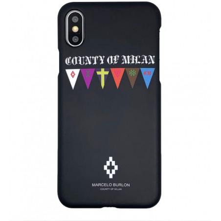 cover marcelo burlon iphone x/xs  flags