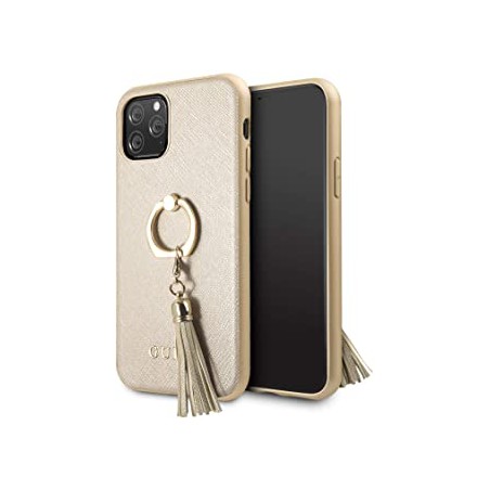 COVER GUESS IPHONE 11 PRO BEIGECON ANELLO GOLD