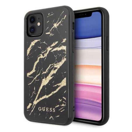 COVER GUESS IPHONE 11 PRO HARD CASE NERA CON VENA ORO