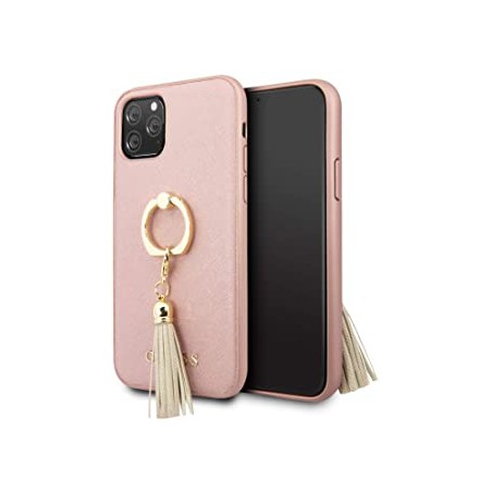 COVER GUESS IPHONE 11 PRO ROSEGOLD CON ANELLO GOLD