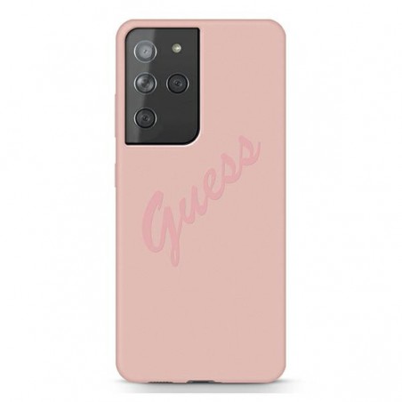 COVER GUESS SILICONE SOFT TOUCH GALAXY S21 ULTRA ROSA