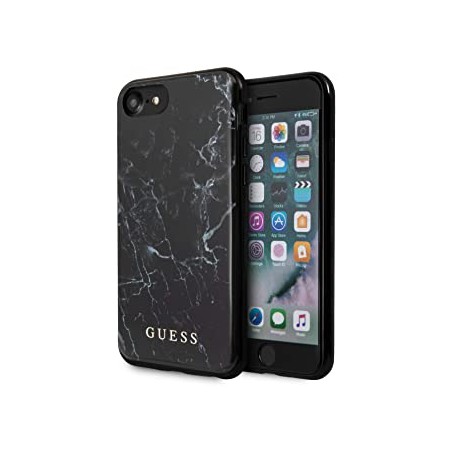 COVER IPHONE 6/66/7/8/SE ( 2020) GUESS EFFETTO MARMO BLACK