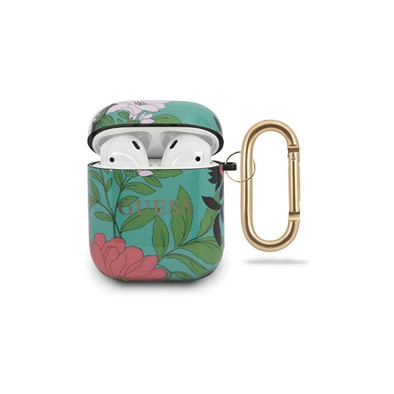 COVER SILICONE GUESS PER AIRPODS 1/2 VERDE