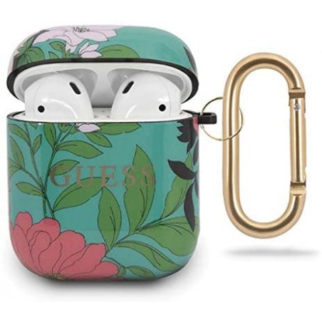 COVER SILICONE GUESS PER AIRPODS 1/2 VERDE