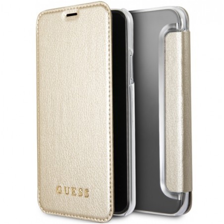CUSTODIA BOOK IRIDESCENT GUESS COLLECTION IPHONE X GOLD