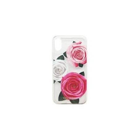 GUESS COVER HARD CASE PINK ROSES IPHONE X