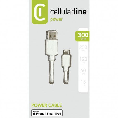 cavo dati 300cm iphone bianco