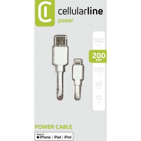 cavo dati lighting 200cm certificato bianco