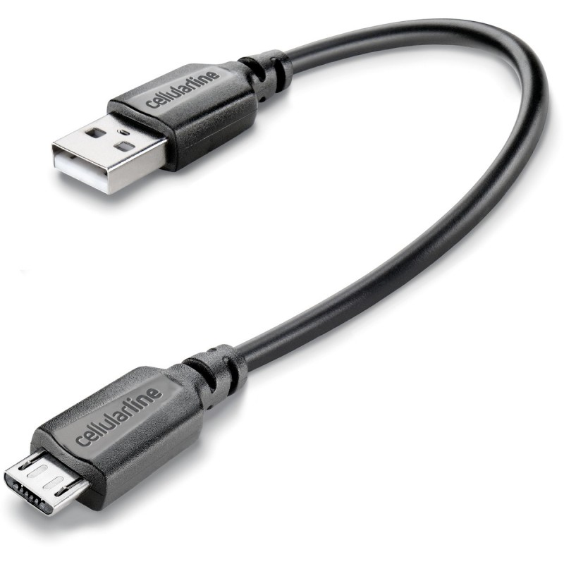 cavo dati microusb 15cm nero
