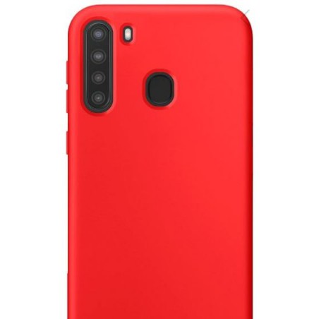 cover in silicone per samsung a21 rossa