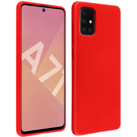 cover in silicone per samsung a71  red